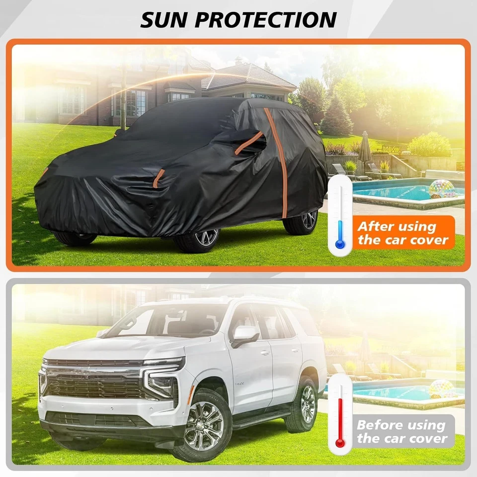 Car Cover For Cadillac Escalade ESV/EXT 2007-2020 with All Weather Protection - Image 3 of 4