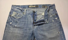 BKE Carter Mens Size 32L Distressed Boot Cut Denim Jeans
