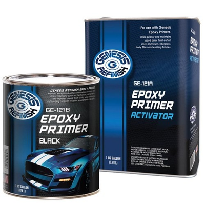 #ad GENESIS REFINISH G 121B BLACK EPOXY PRIMER GAL. W G 121A ACTIVATOR 2 GAL. KIT $188.88