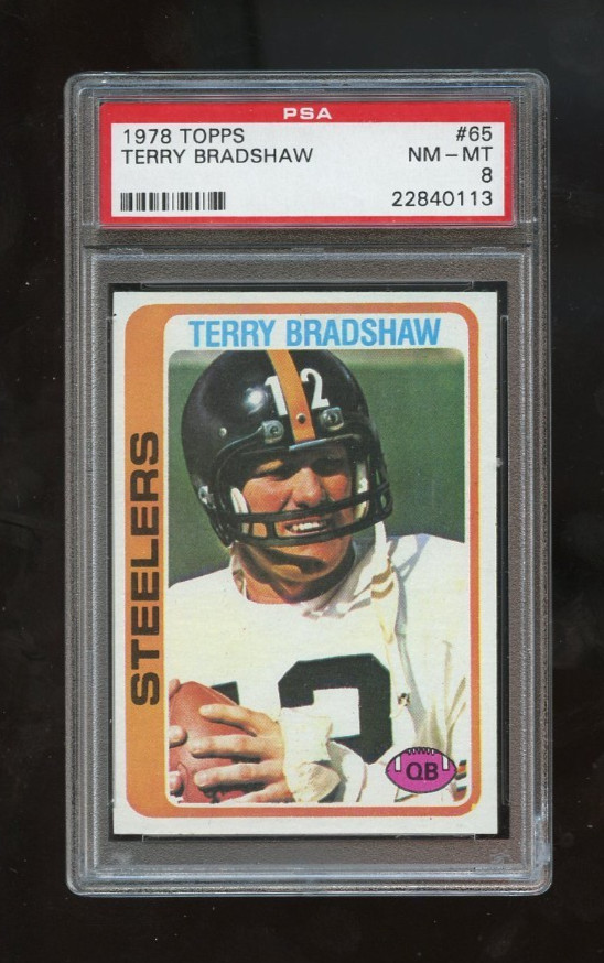 1978 Topps #65 Terry Bradshaw PSA 8 NM-MT