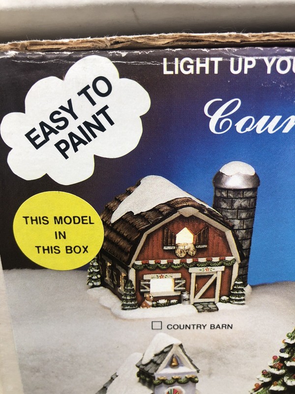 FACTORY SEALED Vintage Health in Crafts Country Barn Paint Kit Lights Up 