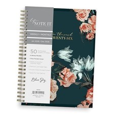 Life Note It 2026 Weekly and Monthly Planner 5.875" x 8.625" Dania Dark- 2026