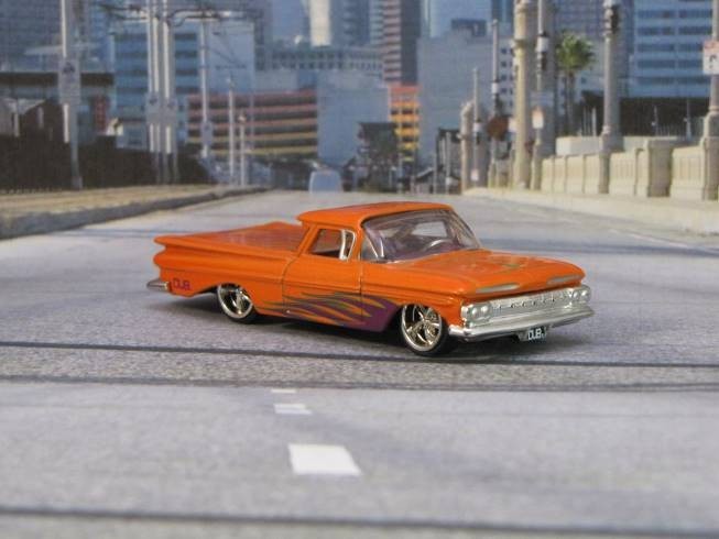 59 1959 Chevy El Camino Lowrider Style Slammed Custom 1/64 Scale