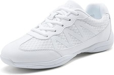 FLIOZY Womens Cheer Dance Shoes Girls White Breathable Lightweight Cheerleading