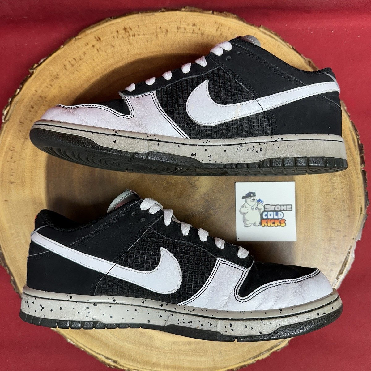 スニーカー 2006 NIKE DUNK LOW CL JORDAN PACK CEMENT Nike Dunk Low CL Jordan Pack 2006 304714-018 Black White Cement