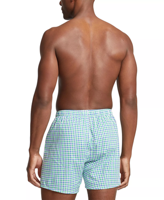 Polo Ralph Lauren Men's Boxer Shorts Size Small Green Navy Woven