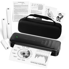 Portable Printers Wireless for Travel, Bluetooth Inkless Thermal Printer Supp...