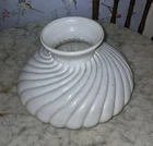 Vintage White Milk Glass Hurrican Lamp Shade 5" Top, 9" Bottom