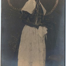 c1900s Norway RPPC Woman Traditional Dress Bunad Confirmation Costume Roros A347