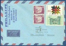 GERMANY POSTAL USED AIRMAIL COVER TO PAKISTAN