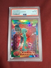 1993-94 Topps Finest - Hakeem Olajuwon #115 Refractor HOF Houston Rockets PSA 8