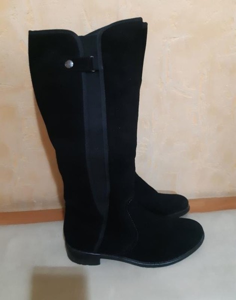 Women Chester Boots Black Leather 40