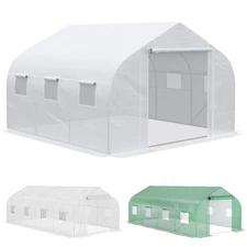 Outsunny Walk-in Outdoor Tunnel Greenhouse Portable Backyard Plant