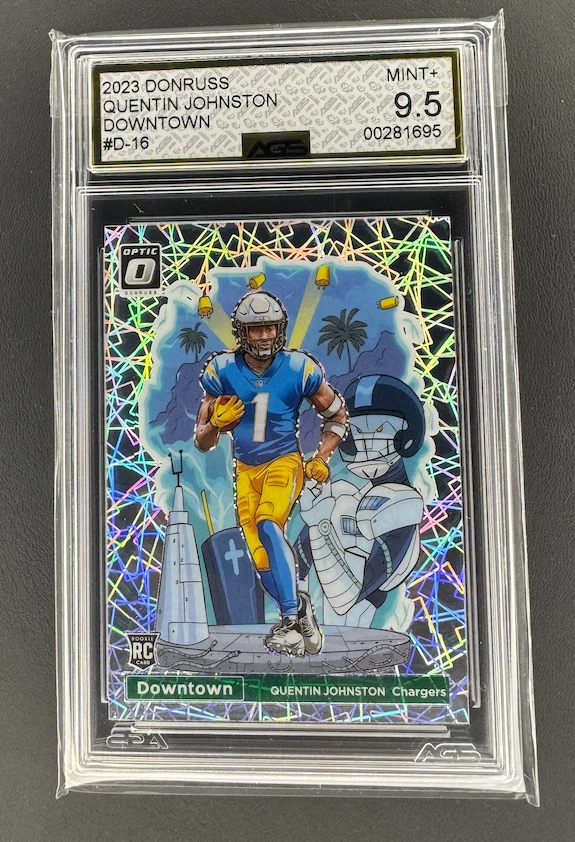 Quentin Johnston Panini Donruss Optic Downtown! #D16 Gold Vinyl 1/1