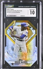 Topps 2022 Series 1 Diamond Greats Die-Cuts #DGDC-8 Ernie Banks CGC 10 Cubs MLB