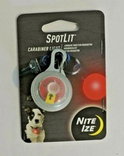 Nite IZE SpotLit Clip-On LED Light with Carabiner, Weather Resistant Red