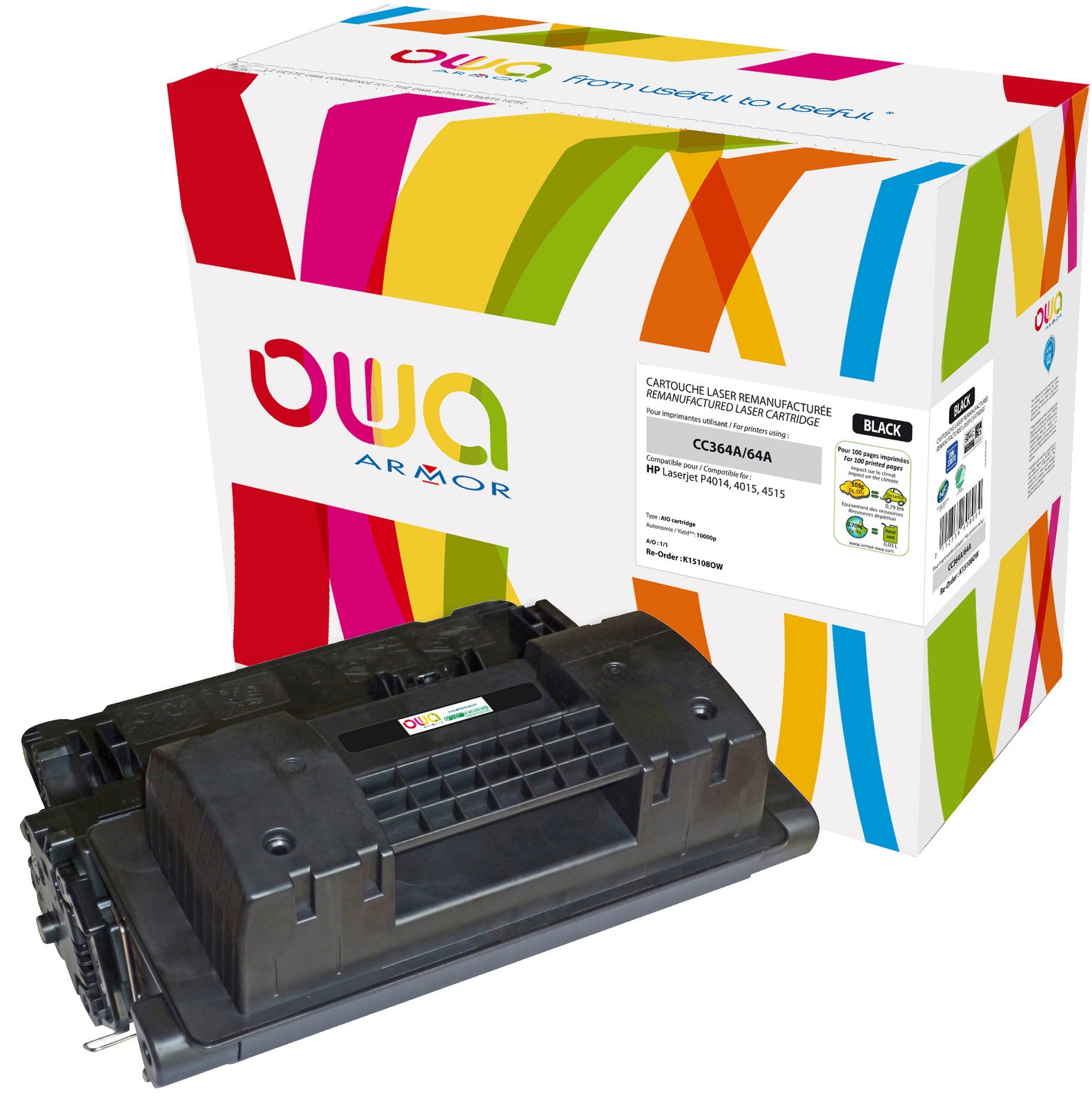 Тонер OWA K15108OW Schwarz HP CC364A CC 364 A NO 64A ЧЕРНЫЙ BK 19290₽