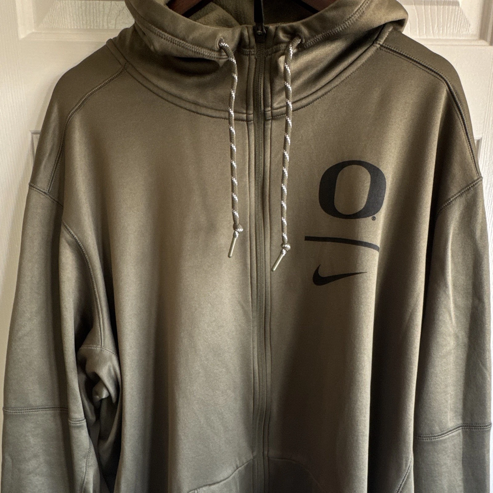 Nike Therma-FIT - Oregon Ducks Full Zip Fleece Hoodie Olive Green Men's 3XL B&T