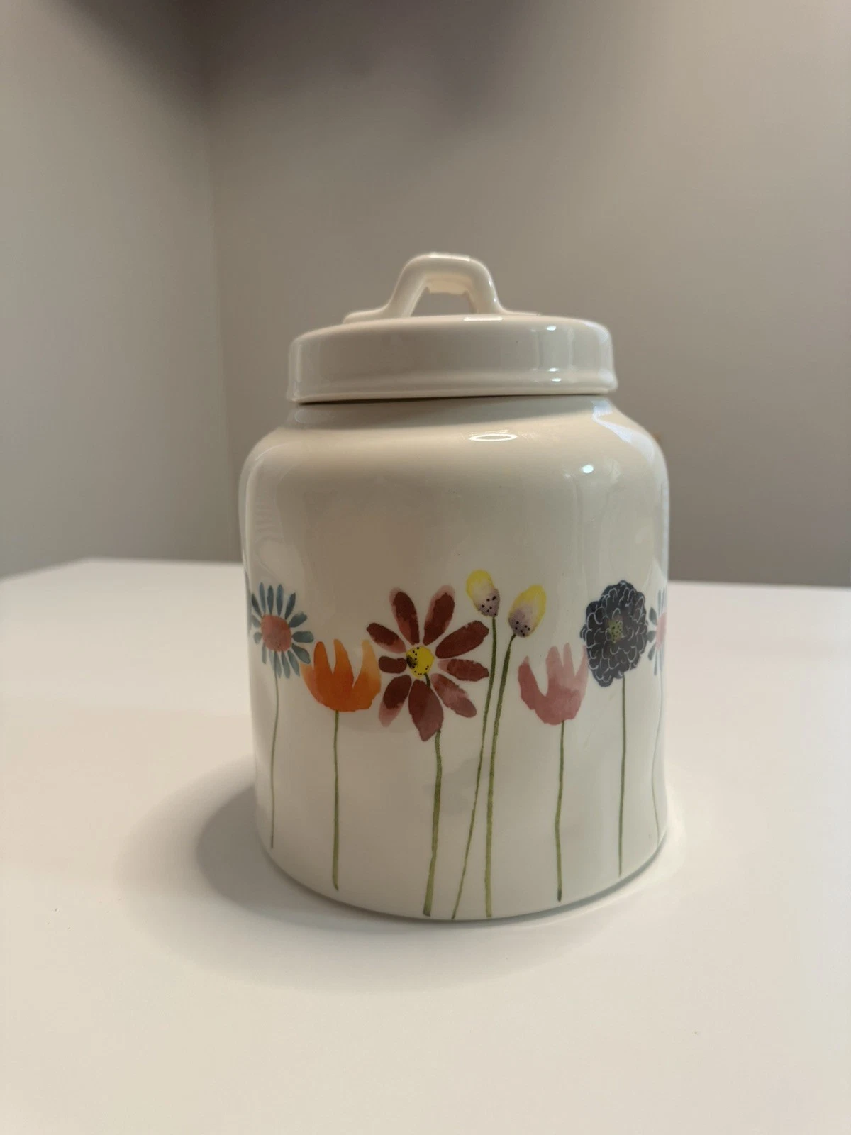 Rae Dunn Artisan Collection Floral Cookie Jar by Magenta Older Rare Design