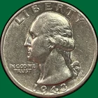 1943-S Washington Quarter Silver Almost Uncirculated AU Coin #43558
