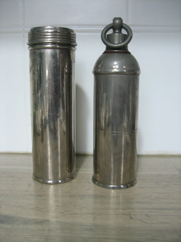 2 Ancienne Bouillotte en Etain & Métal - Photo 2/4