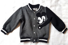 ausgefallene Mickey Mouse Sweat-Jacke Gr.12-18M = 80/86/(92) im College-Stil