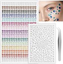 Face Gems Self Adhesive Festival Face Jewels, Stick On Rhinestones for Makeup