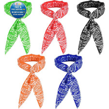 5 Pcs Cooling Neck Wraps Ice Wrap Scarf Neck Bandana Cooler for Hot Weather Summ