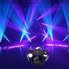 6-Arm Stage Light Moving Head Stage Lamp Disco Party Stage Lighting Effect 80W