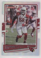 2020 Panini Donruss Press Proof Silver Die-Cut 57/75 Chandler Jones #24 1x9