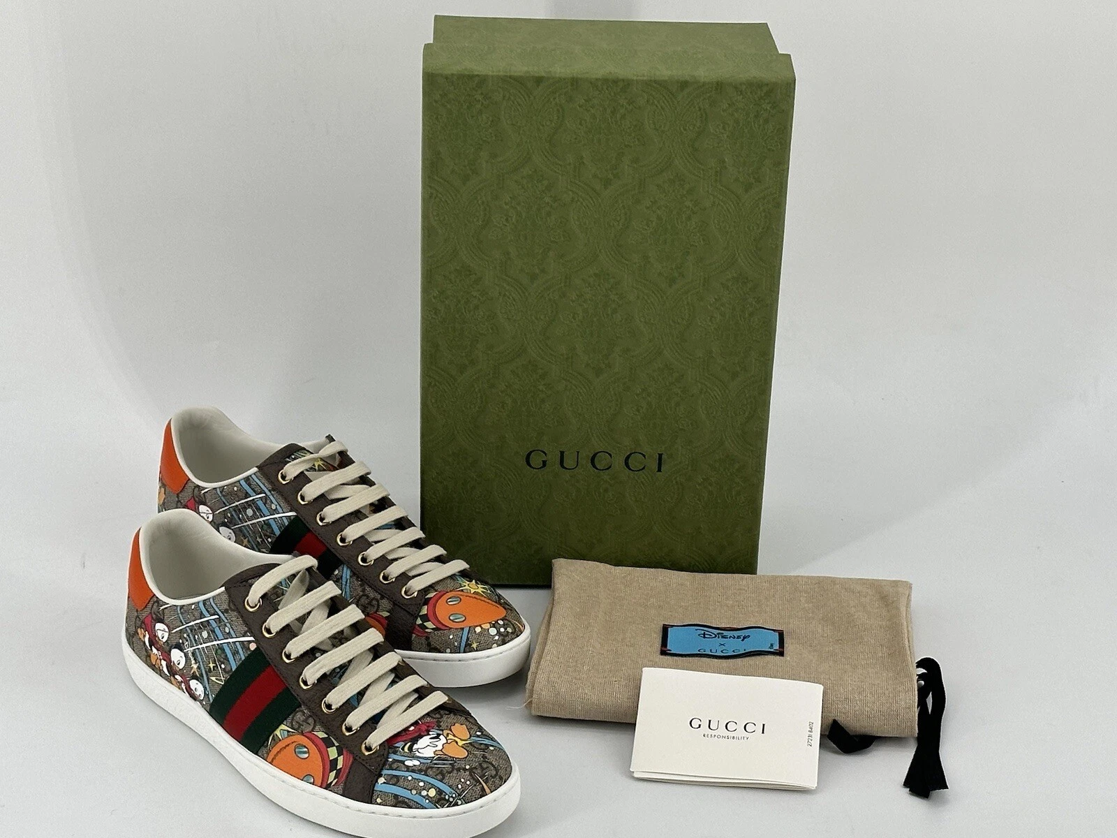 Baskets originales GUCCI pour femmes ACE Disney  649657   taille UK 5,5/EU 38,5/US 8,5 neuves