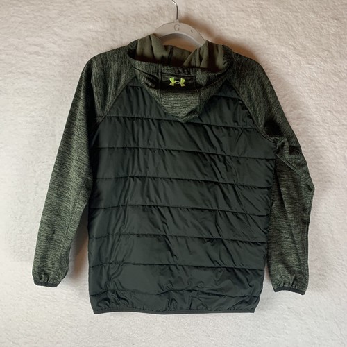 Under Armour Jacket ColdGear Boys Size XL Casual Winter Gear Army Green 5145 - Picture 2 of 7