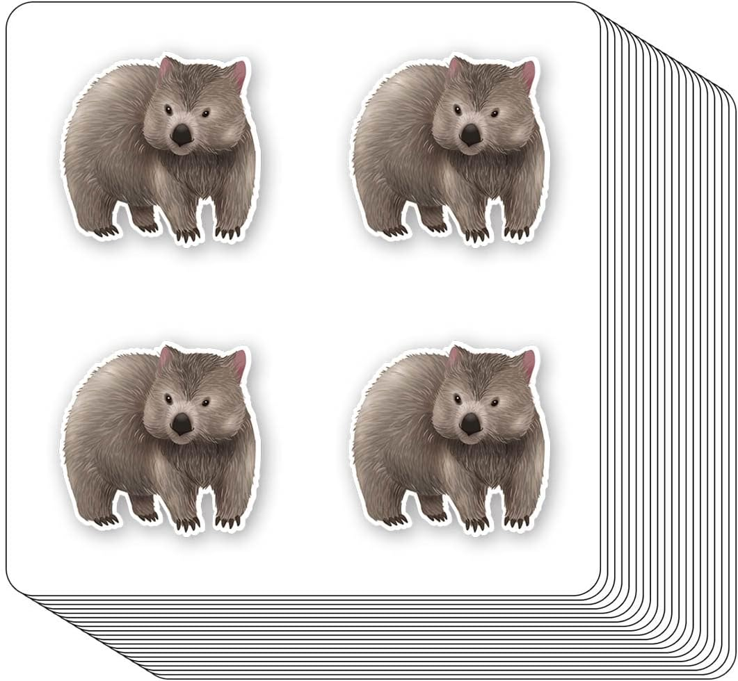 Wombat Animal Stickers 1In for Scrapbooking, Arts, Craft, Kids DIY, Calendars Jo