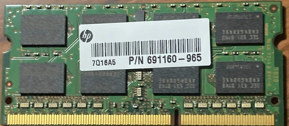 HP 8GB PC3L-12800S SoDimm Memory Module Geunine HP Pt.# 691160-965 - Image 2 of 2