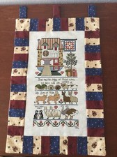 Noah's Ark Cross Stitch Wall Hanging Nursery Decor Custom handmade Mat 24:37