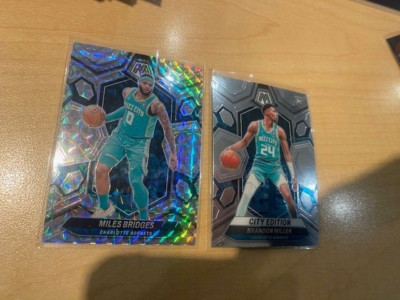 2023-24 Panini Mosaic Miles Bridges Mosaic Prizm + Brandon Miller NBA Debut RC