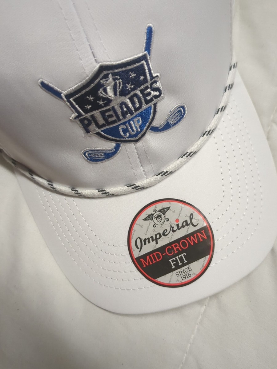 Rare New Imperial Mid-Crown Fit White PLEIADES Cup Rope Hat