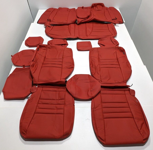 For Dodge Charger RT SXT SRT8 Super Bee 2012-2014 Red Leather Seat Covers LR13