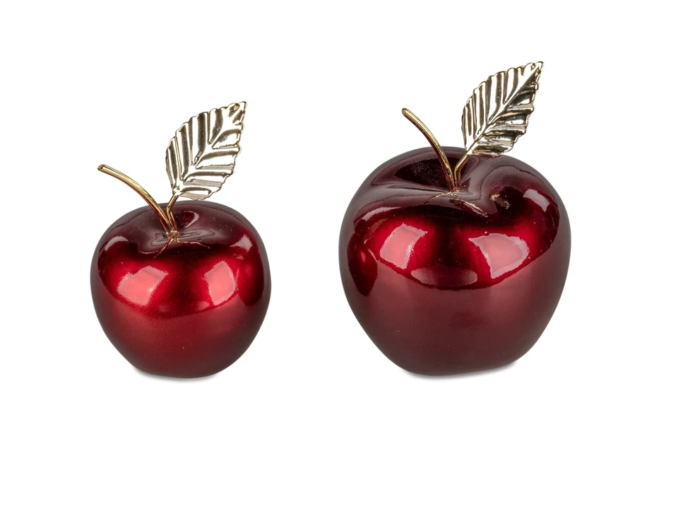 Formano Äpfel 10 + 12 cm 2 Stück Deko Set Obst 775207+214 seidenmatt rot - Bild 2 von 2