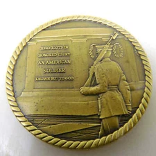 HERE RESTS IN HONORED GLORY AN AMERICAN SOLDIER KNOWN BUT TO GOD CHALLENGE COIN