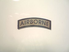 AIRBORNE ARC TAN+IR MBPATCH 2 1/2"X7/8" GLOS REJECT#405 W/VELCRO&reg; BRAND FASTENER