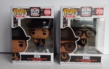 Funko Pop Rocks Run DMC,DMC  200 & Run DMC RUN 199 Vinyl Figures New In Box.