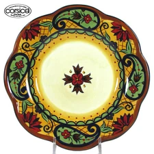 Corsica Home CROWN JEWEL 8.5" Salad Plate Scalloped Floral Paisley