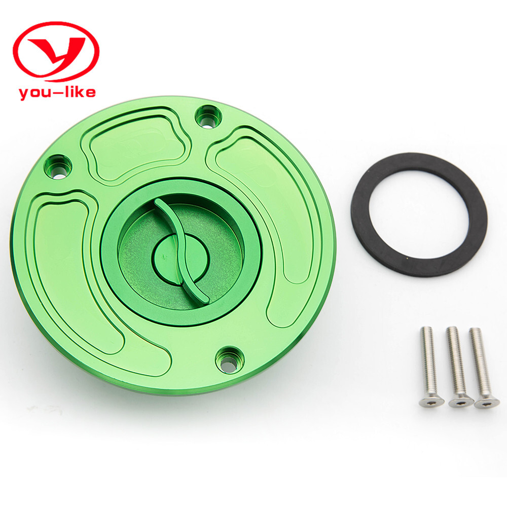 CNC Fuel Gas Cap Keyless Aluminum For ZX-9/ZX-9R 1994-1999