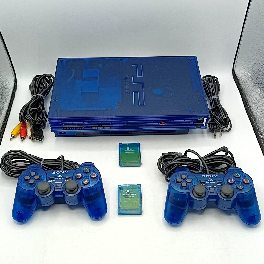 CONSOLE - PLAYSTATION 2 FAT OCEAN BLUE (JP VER.) (1)