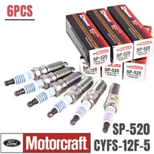 6Pcs SP520 Platinum Spark Plugs  CYFS-12F-5 For Ford Motorcraft  SP-520 CYFS12F5