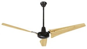 60 Industrial Bb 660 6l Ceiling Fan Black Bamboo Airfoil Style
