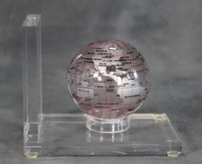 Vintage Spherical Concepts USA 1993 Single Clear Lucite Bookend and World Globe