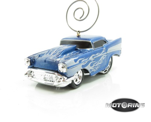 1957 '57 Chevy Bel Air Blue Car Rare Christmas Tree Ornament Diecast - 第 3/5 張圖片