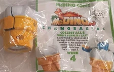 Mcdonalds McDino Cone Changeable,  1990 Happy Meal Toy - FACTORY SEALED, MINT!!